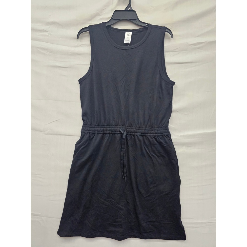 Member's Mark Womens Tank Dress Black Cotton Blend Casual Size Medium